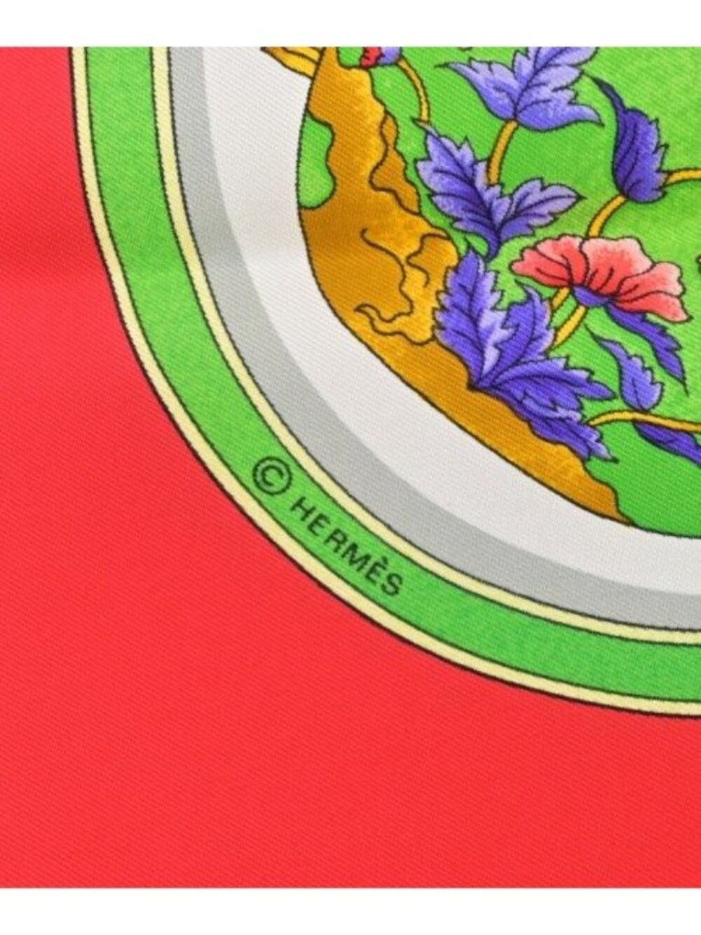 Hermes Bandana Scarf White - Picture 5 of 6